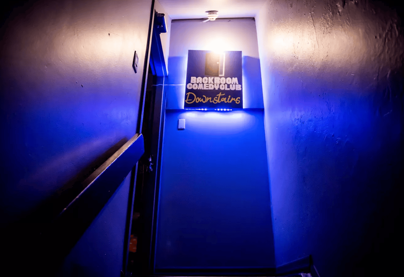 Backroom Comedy Club Sign